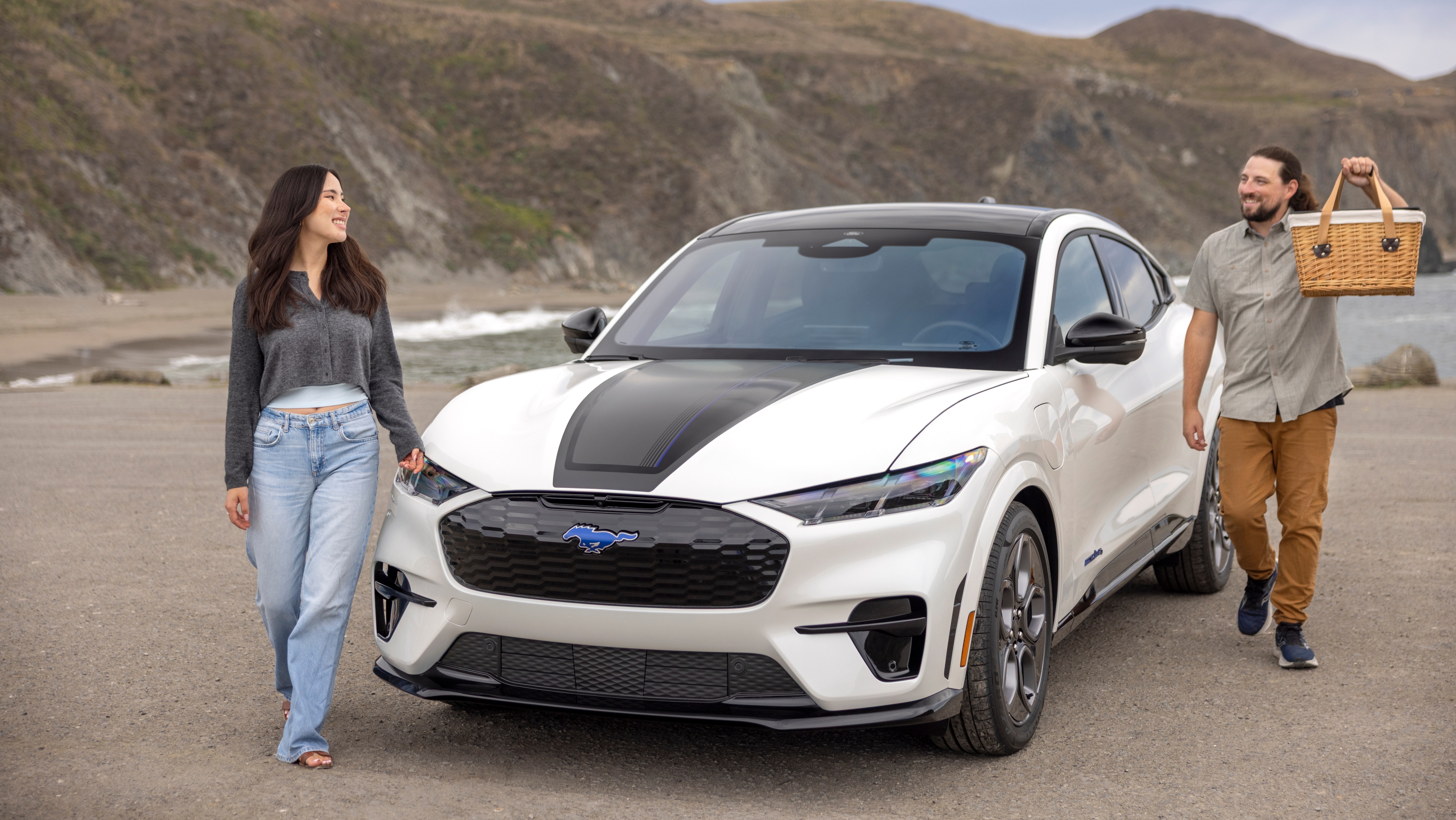 Introducing the Mustang Mach-E GT California Special, coupling a classic special edition with modern electric vehicle innovation. North American specification vehicle shown. European specification may vary.